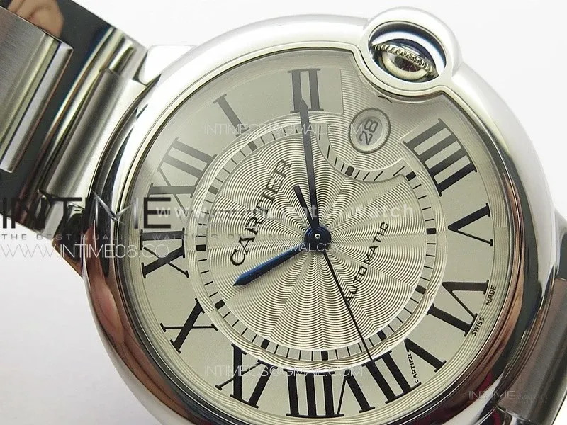 Ballon Bleu 42mm SS 3KF 1:1 Best Edition White Texture Dial on SS Bracelet A2824