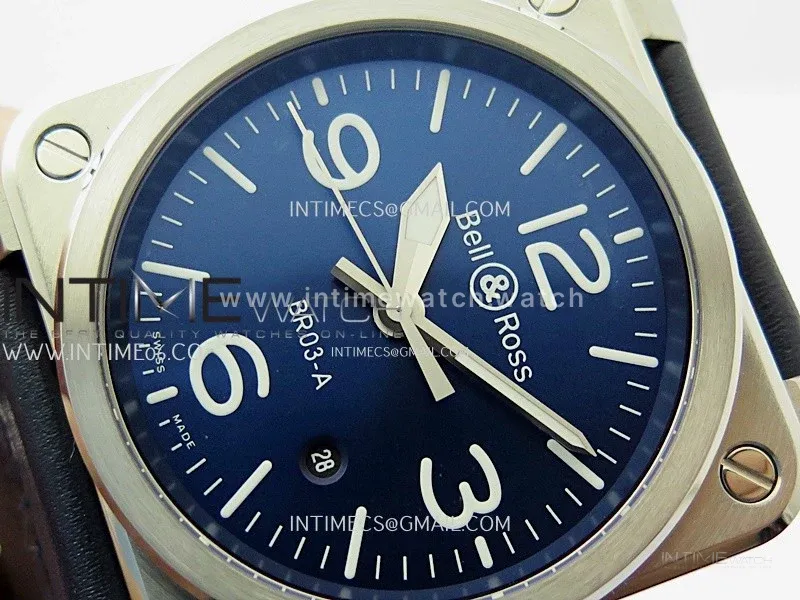 BR03A 41mm SS B12 Best Edition Blue Dial on Blue Leather Strap MIYOTA 9015