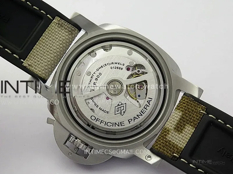 PAM1518 Submersible 44mm VSF 1:1 Best Edition Gray Ombre Dial on Camouflage Strap P900