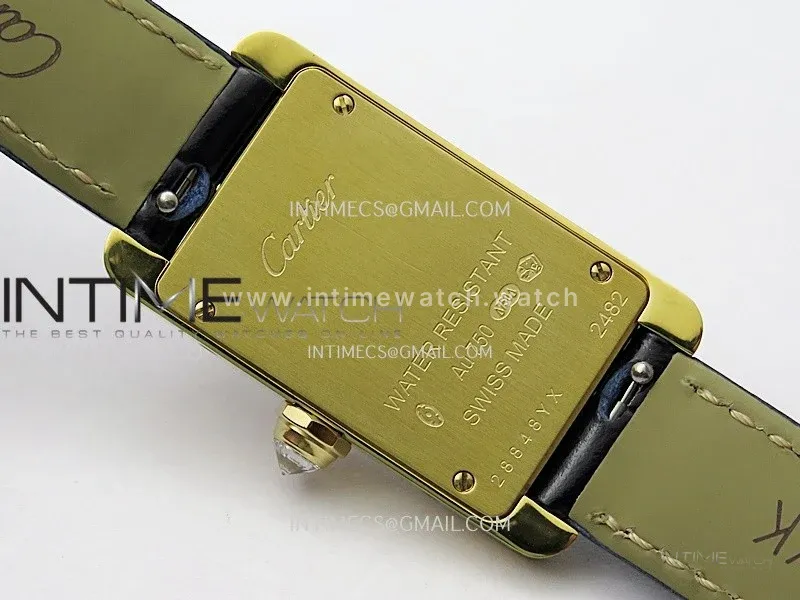 Tank WSTA0016 19mm YG/Diamond Bezel 8848F Best Edition Silver Dial on Black Leather Strap Ronda Quartz