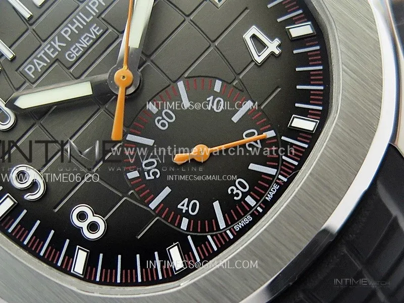 Aquanaut 5968 SS YLF Best Edition Gray Dial on Black Rubber Strap A520