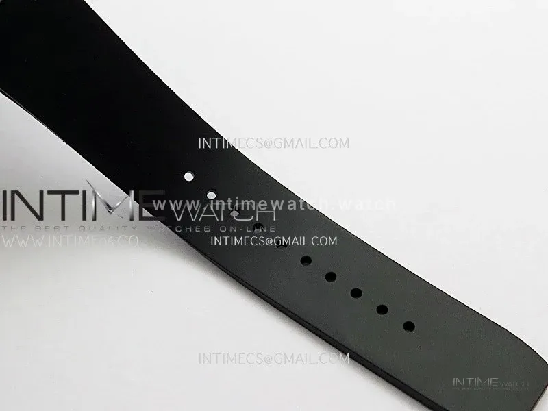 RM07 Real Black Ceramic Diamond Bezel YG ZF Best Edition Black MOP Diamond Skeleton Dial On Black Rubber Strap Asian CRMA2 Clone