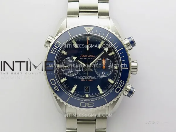 Planet Ocean Master Chronometer Blue Ceramic Bezel SS SCF 1:1 Best Edition Blue Dial on SS Bracelet A9900