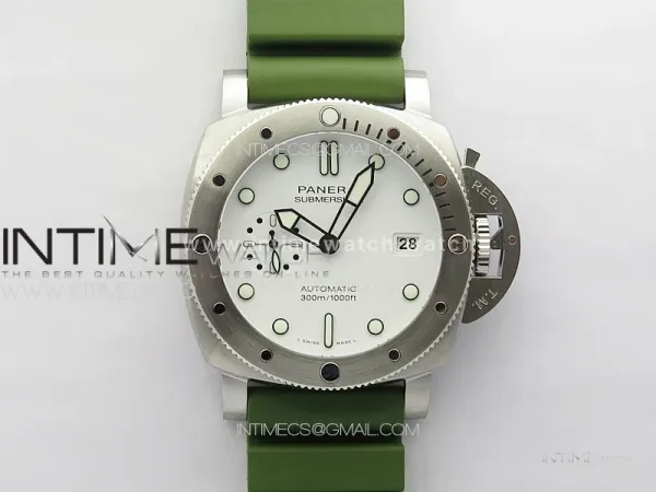 PAM1226 Y VSF 1:1 Best Edition White Dial on Green Rubber Strap P.900 Super Clone