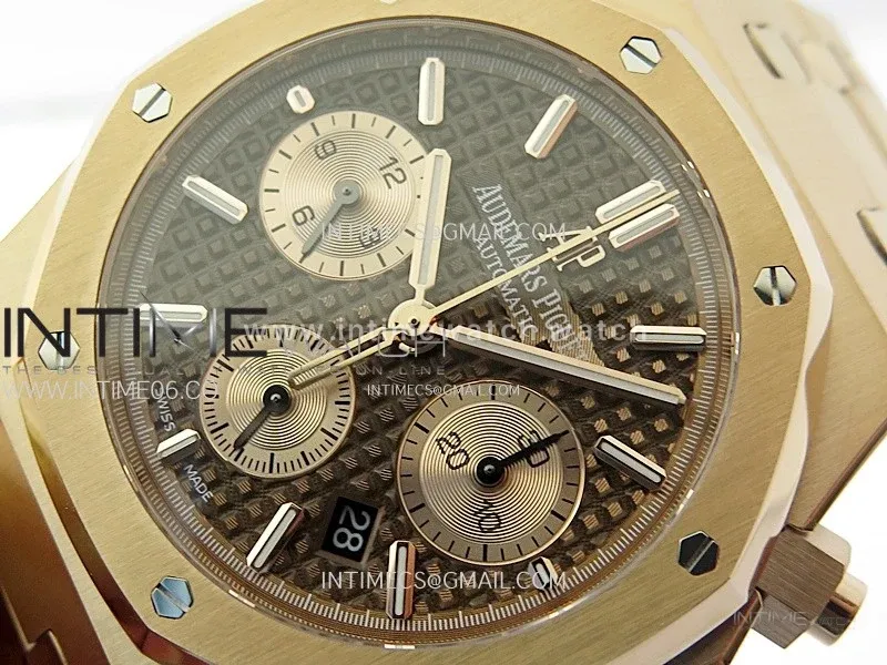 Royal Oak Chrono 26331ST RG IPF 1:1 Best Edition Gray Dial rose gold subdial on SS Bracelet A7750