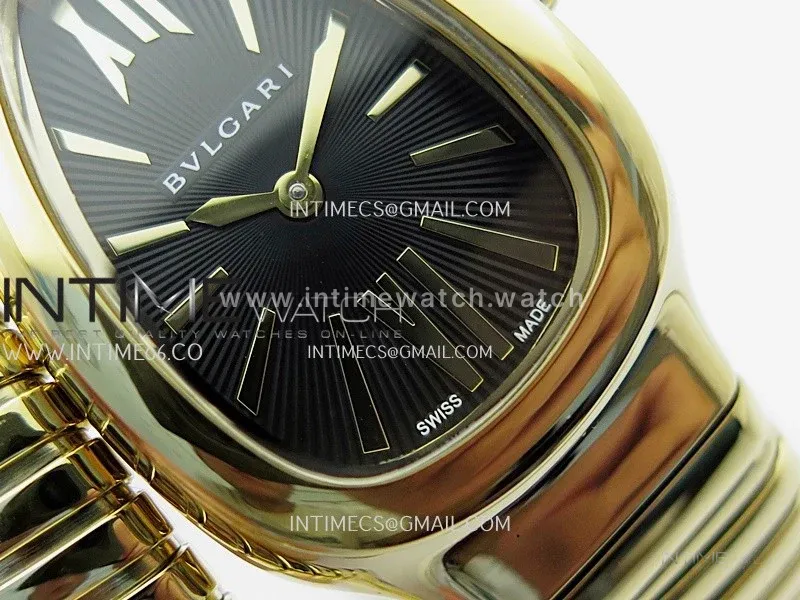 Serpenti 35mm YG BVF 1:1 Best Edition Black Dial on YG Bracelet Ronda Quartz