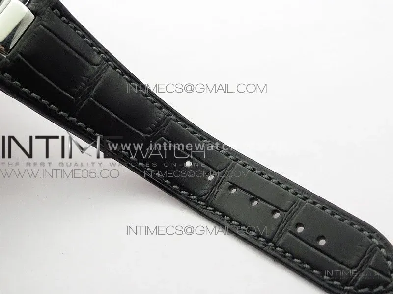 NAUTILUS 5726 SS GRF 1:1 BEST EDITION GRAY DIAL WORKING ANNUAL CALENDARON BLACK LEATHER STARP A.324 V2