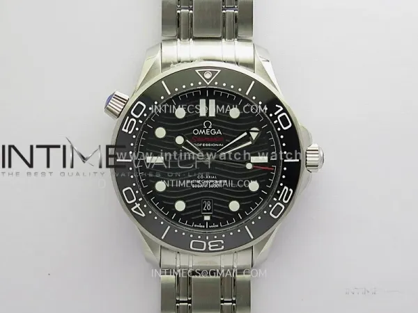 Seamaster Diver 300M Black Ceramic Bezel Free Sprung ORF 1:1 Black Dial On SS Bracelet Asian Super Clone 8800