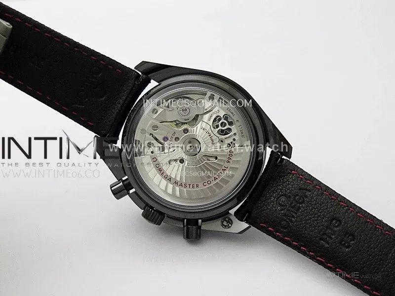 Speedmaster "Dark Side of The Moon" Real Ceramic N1F 1:1 Best Edition Vintage Black Dial on Black Nylon Strap A9300