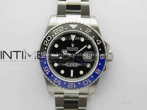 GMT-Master II 126710 BLNR Black/Blue V2 904L SS QF 1:1 Best Edition Black Dial On Oyster Bracelet SH3285 CHS