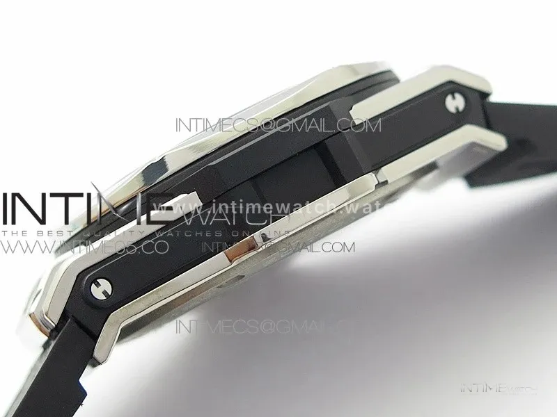 Big Bang Sang Bleu Ti Crystal And Case WWF 1:1 Best Edition Black Skeletonal Dial On Black Gummy Strap Asian HB1213 V2