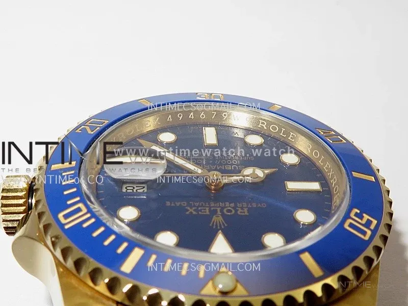 Submariner 116618LB Blue Ceramic Bezel YG VSF 1:1 Best Edition Blue Dial On YG Bracelet DD3135