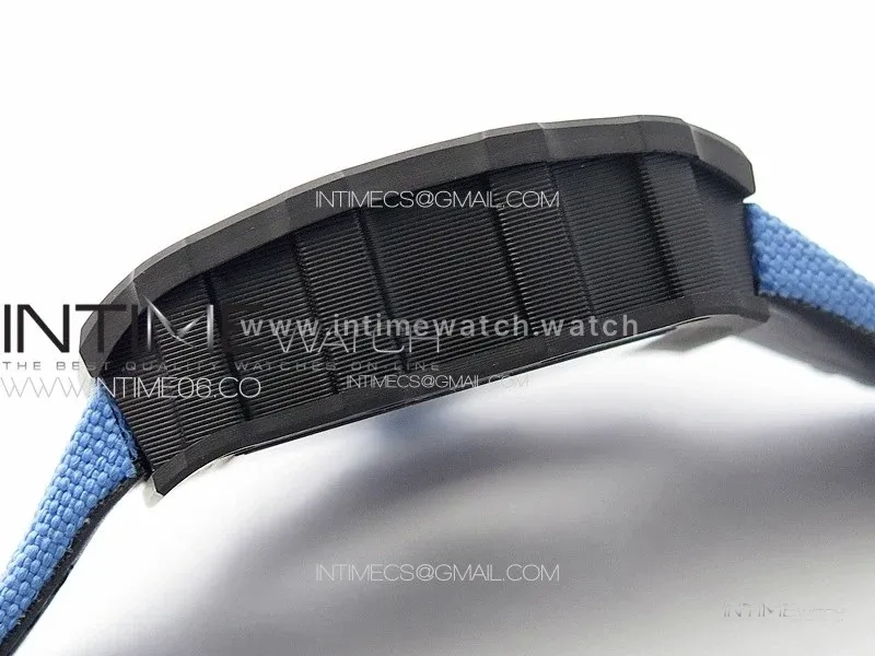 RM053-01 Real Forge Carbon YSF Best Edition Skeleton Dial on Blue Nylon Strap Asian Tourbillon
