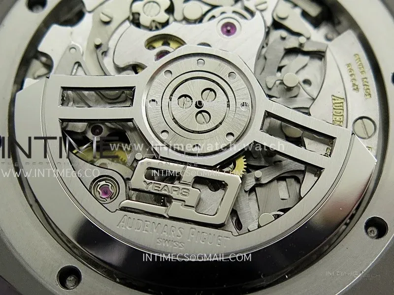 Royal Oak Chrono 26240 50th SS V2 DDF 1:1 Best Edition Silver Dial On White Rubber Strap Super Clone DD4401