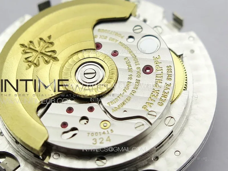 Annual Calendar Moonphase 5396 RG PPF 1:1 Best Edition Champagne Dial on Brown Leather Strap PPF324