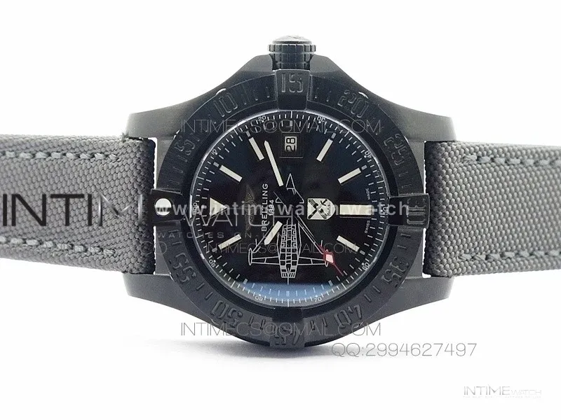 Avenger II Seawolf PVD Black Dial on Gray Nylon Strap A2836