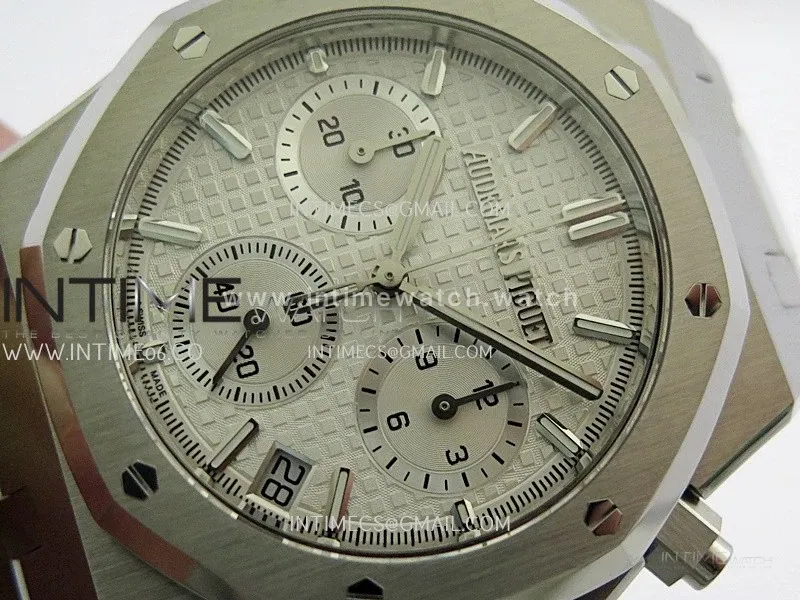 Royal Oak Chrono 26240 SS V2 ZF 1:1 Best Edition Silver Dial On SS Bracelet SA4401 Super Clone (Free Sprung)