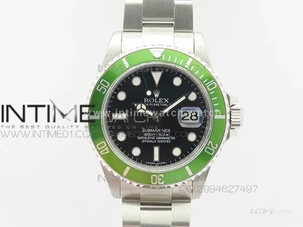 Submariner 16610LV SS Best Edition Black Dial Green Bezel on SA3135