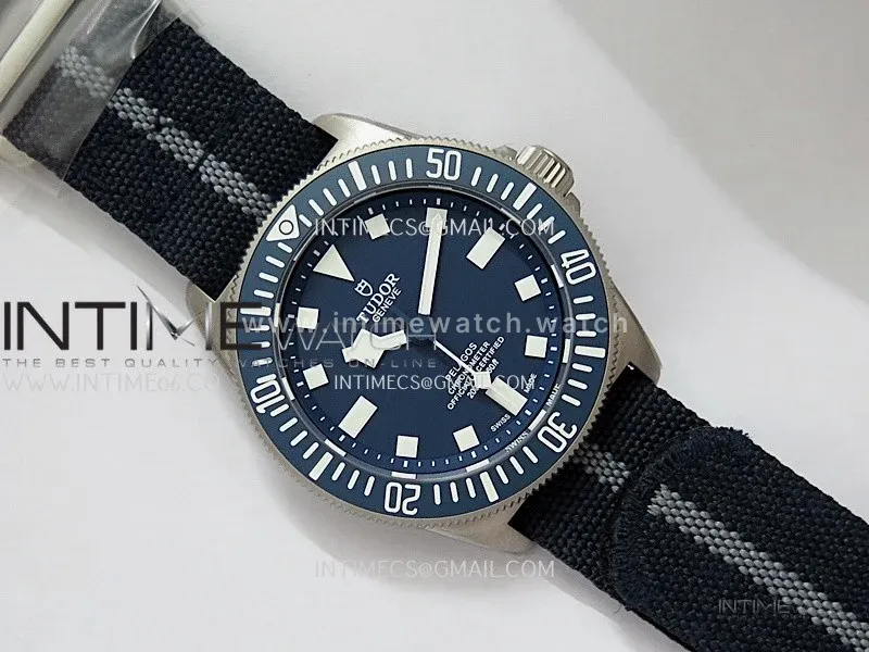 Pelagos FXD Blue Ceramic Bezel Ti B12 1:1 Best Edition Blue Dial On Blue Nylon Strap