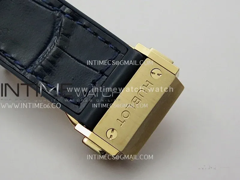 Classic Fusion 42mm RG JJZF 1:1 Best Edition Blue Dial On Blue Gummy Strap