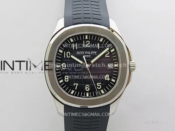 Aquanaut 5168G 42mm Gain Weight SS DDF 1:1 Best Edition Blue Dial On Blue Rubber Strap Super Clone DD330