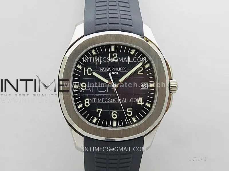 Aquanaut 5168G 42mm Gain Weight SS DDF 1:1 Best Edition Blue Dial On Blue Rubber Strap Super Clone DD330