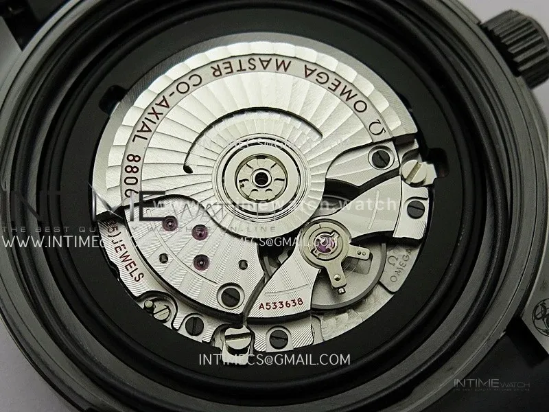 Seamaster Diver 300M Black Ceramic/DLC ORF 1:1 Best Edition Black Dial On Black Rubber Strap Super Clone Asian 8806