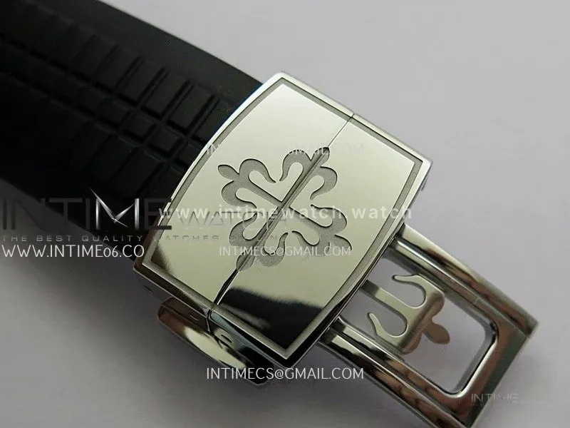 Aquanaut 5968 SS DDF 1:1 Best Edition Gray Dial On Black Rubber Strap A520