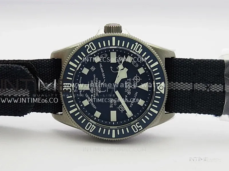 Pelagos FXD Blue Ceramic Bezel Ti B12 1:1 V4 Best Edition Blue Designed Dial On Blue Nylon Strap