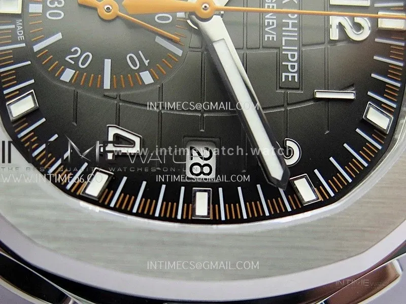 Aquanaut 5968 SS DDF 1:1 Best Edition Gray Dial On Black Rubber Strap A520