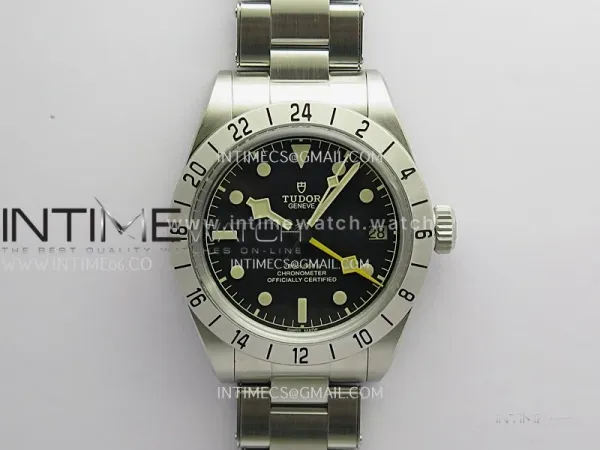 Black Bay M79470 GMT SS ZF 1:1 Best Edition Black Dial On SS Bracelet Super Clone 3186