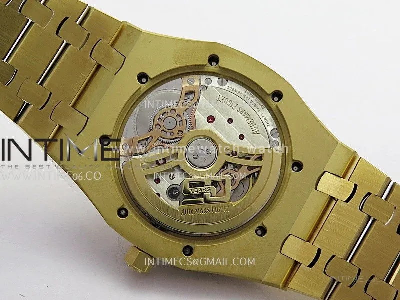 Royal Oak 39mm 16202 50th YG ZF 1:1 Best Edition YG Smoked Dial On YG Bracelet A7121