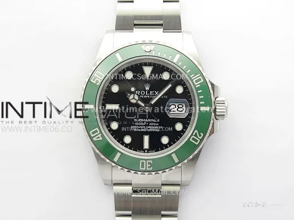 Submariner 126610 LV Green Ceramic Bezel 904L Steel C+F 1:1 Best Edition Black Dial On 904L Bracelet VR3235