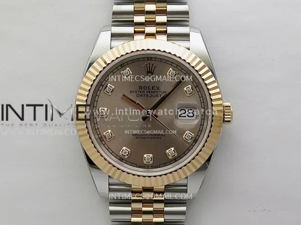 DateJust 41mm 126331 904 SS/RG ONE Factory 1:1 RG Dial Diamonds Markers On SS/RG Jubilee Bracelet DD3235 V2