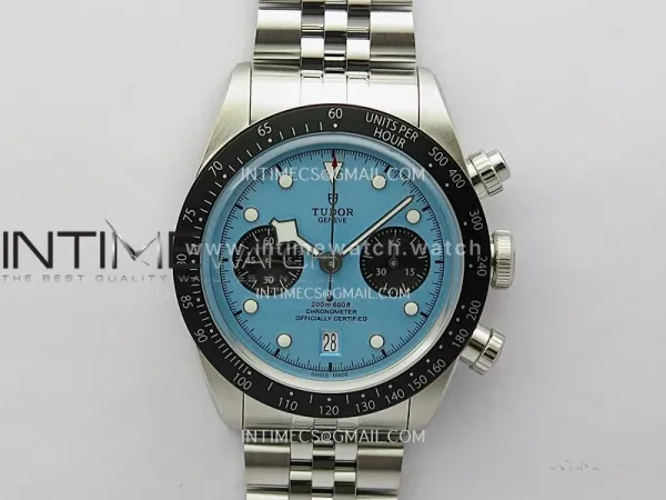 Black Bay Chrono M79360N SS ZF 1:1 Best Edition Tiffany Blue Dial On SS Bracelet DD7750
