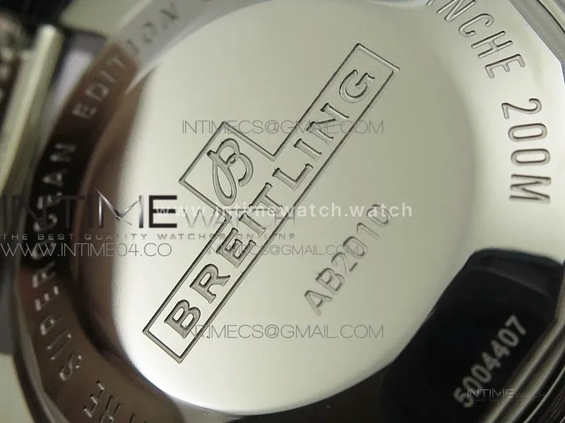 SuperOcean 42mm AB2010 SS GF 1:1 Best Edition Blue Dial Blue Ceramic Bezel on SS Bracelet A2824