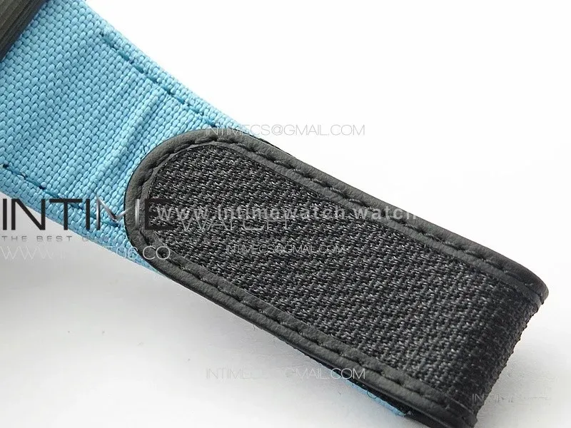 RM035-02 Forged Carbon Case KUF Best Edition Blue Crown on Blue Nylon Strap MIYOTA8215