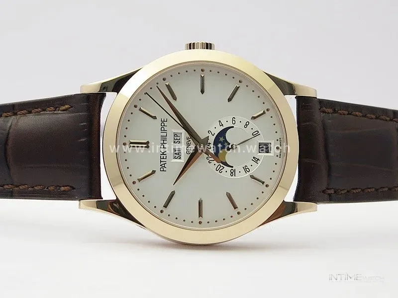 Annual Calendar Complications 5396 RG GRF Best Edition White dial on Brown leather strap A324