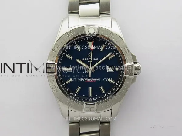 Avenger Chronometer 44mm SS B50 Best Version Blue Dial On SS Bracelet A2836