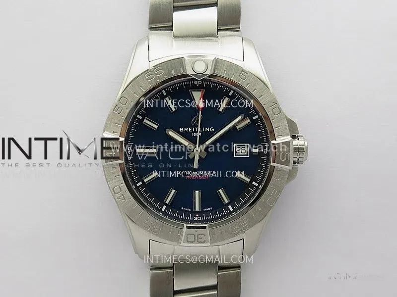 Avenger Chronometer 44mm SS B50 Best Version Blue Dial On SS Bracelet A2836