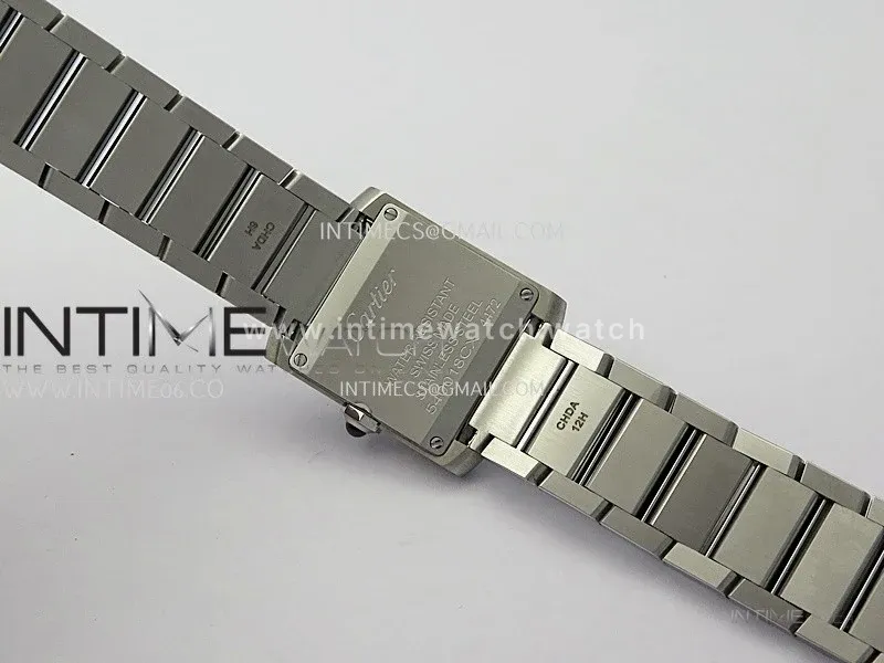 Tank Francaise Ladies 21.2mm SS 8848F 1:1 Best Edition Silver Dial on SS Bracelet Ronda Quartz V2