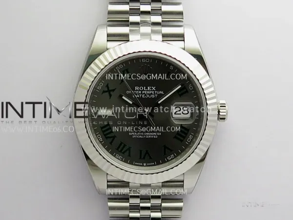 DateJust 126334 904L SS ERF 1:1 Best Edition Gray Dial Roman Marker On Jubilee Bracelet SH3235 (Free Sprung)