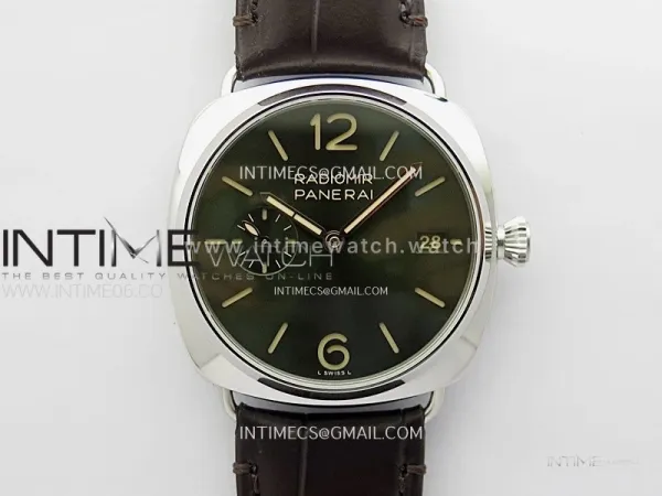 Radiomir PAM1386 Z 40mm SS VSF 1:1 Best Edition Green Dial on Black Leather Strap Asian P900