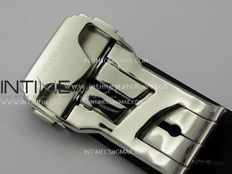Classic Fusion 42mm Titanium JJZF 1:1 V2 Best Edition Black Dial On Black Gummy Strap
