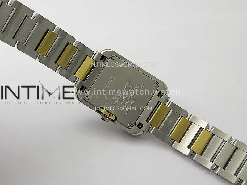Tank Anglaise 30mm SS/YG 8848F 1:1 Best Edition White Dial Diamond Marker on SS Bracelet Ronda Quartz