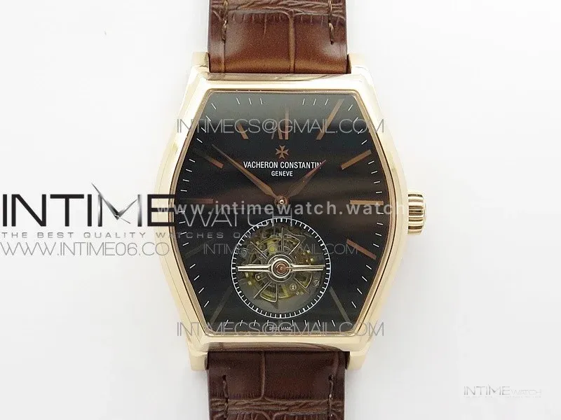 Malte Tourbillon RG VCR Best Edition Black Dial on Black Croco Leather Strap