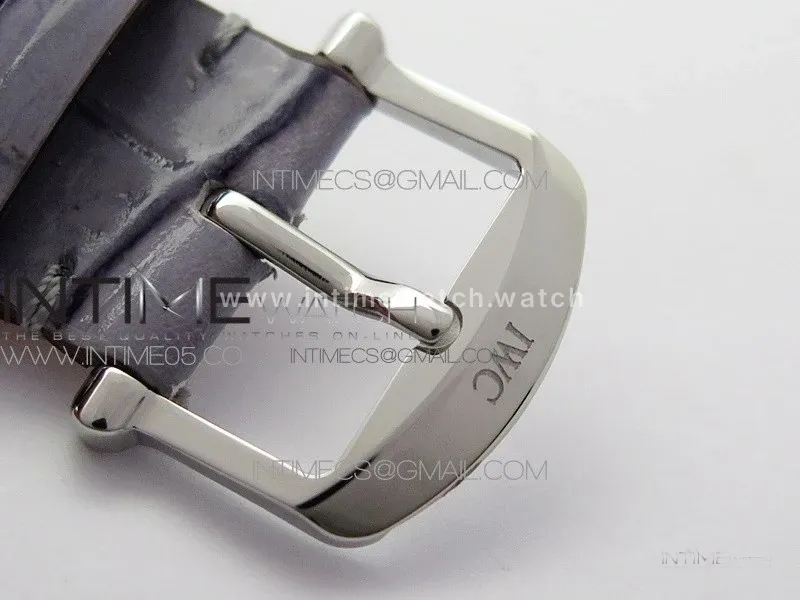Portofino 37mm SS Diamond Bezel A7F 1:1 Best Edition Gray Dial on Gray Leather Strap A2892