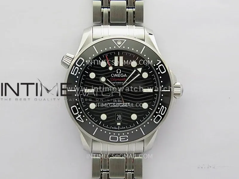Seamaster Diver 300M VSF 1:1 Best Edition Black Ceramic Black Dial on SS Bracelet A8800 V2