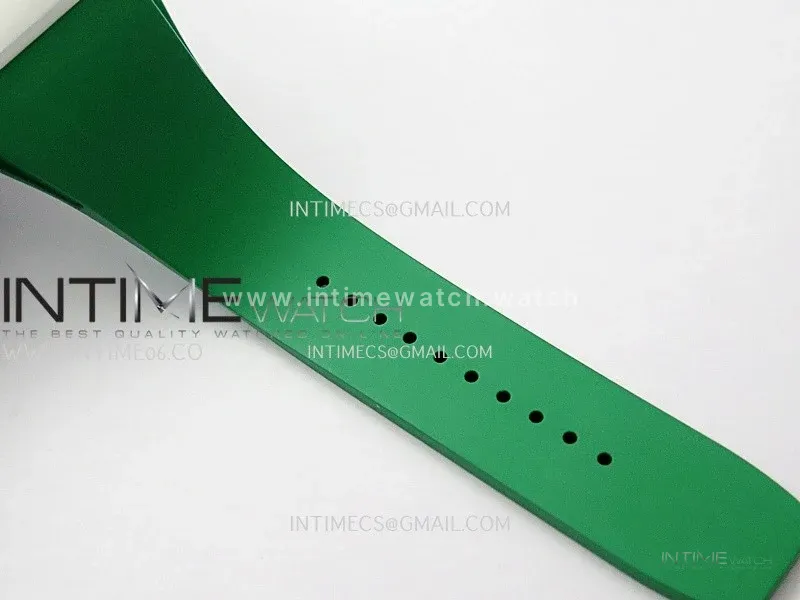 RM061 White Ceramic ZF 1:1 Best Edition on Green Rubber Strap RMUL2 Super Clone