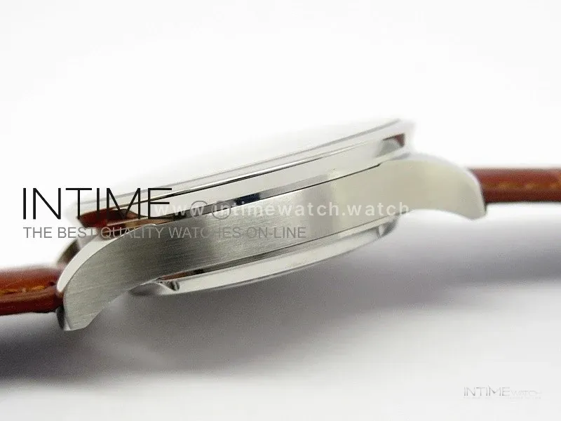 Portuguese 40mm Chrono SS Gray Dial Sliver subdial on Leather Strap A7750